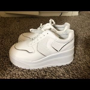 White Platform Sneakers